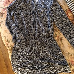 Loft Navy Paisley Print Romper